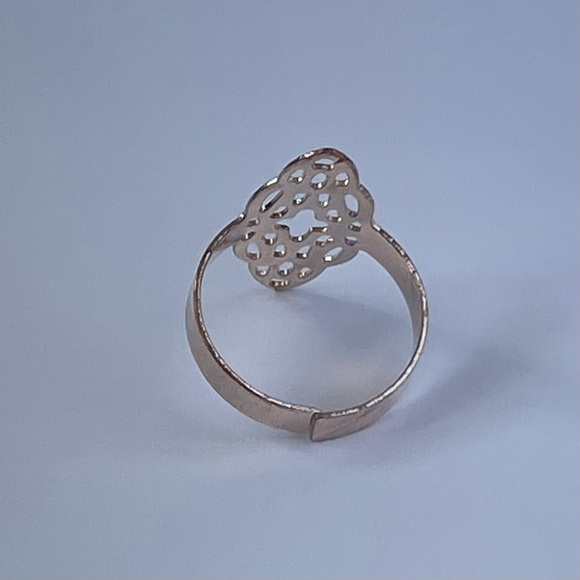 MIDI Rings ROSE Gold Tone FILIGREE Design Size 2 Set of TWO - Picture 7 of 9